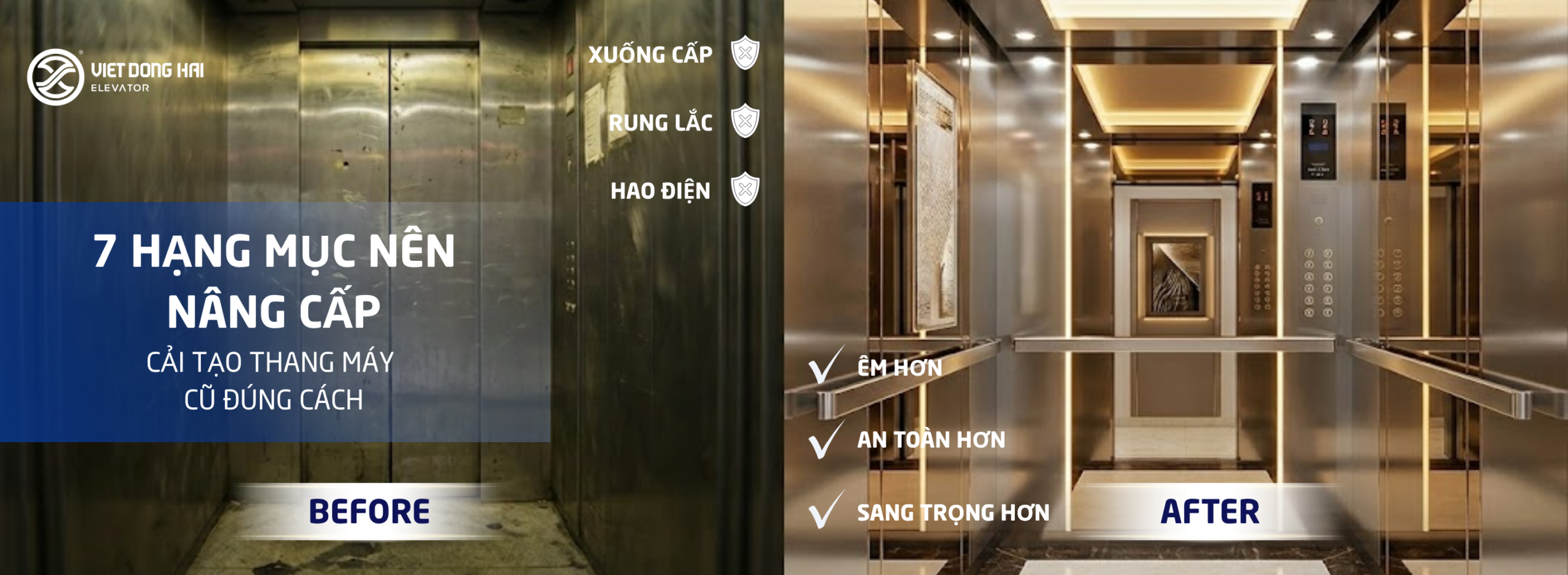 7 hạng mục nên cải tạo để nâng cấp thang máy