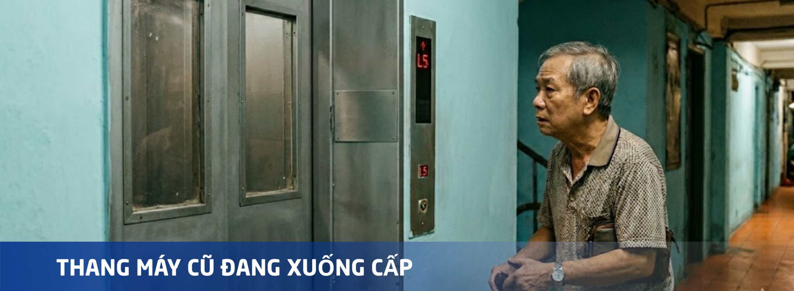 Thang máy cũ, đang xuống cấp