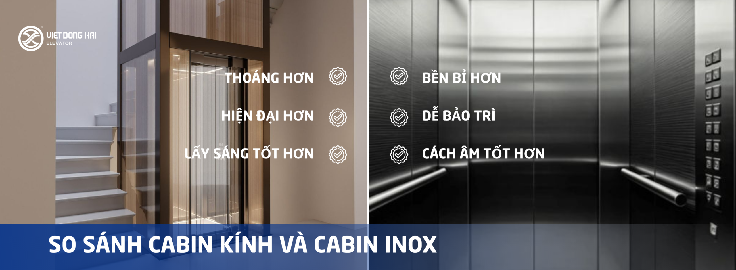 So sánh cabin kính và cabin inox