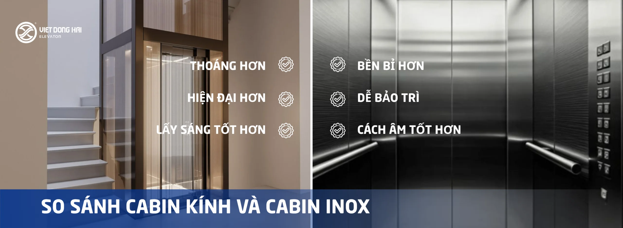So sánh cabin kính và cabin inox