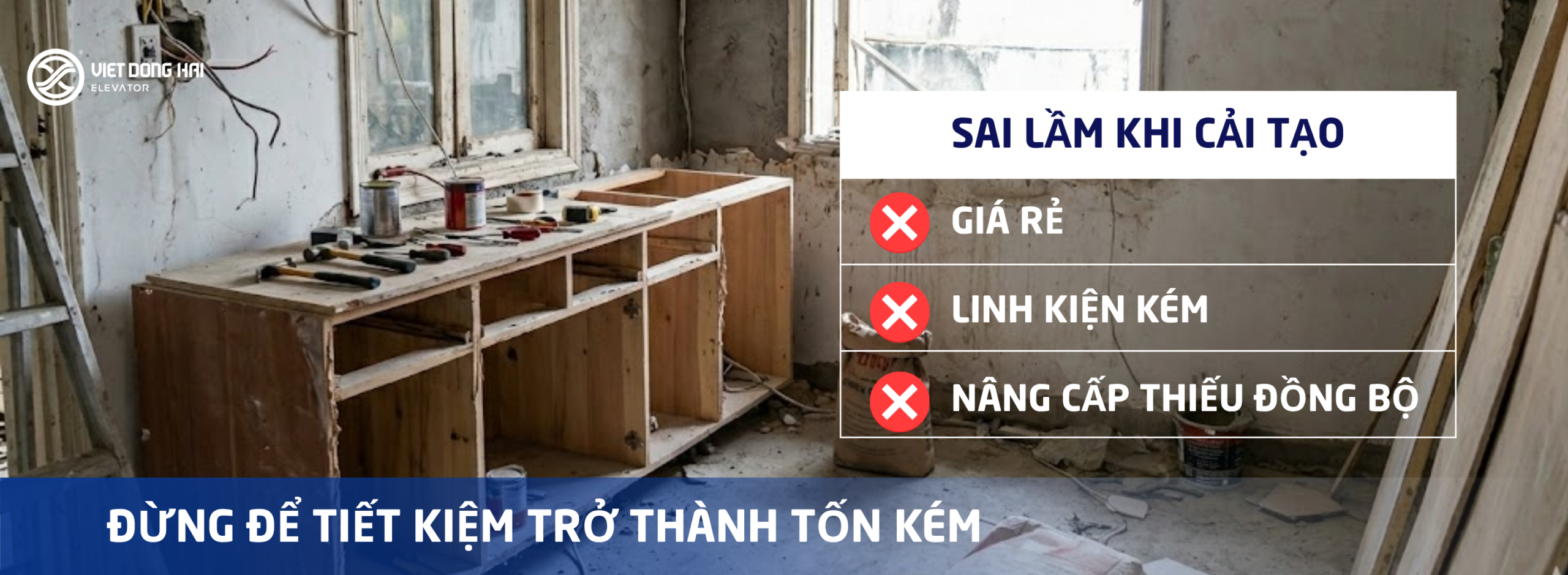 Những sai lầm khi nâng cấp thang máy cần lưu ý