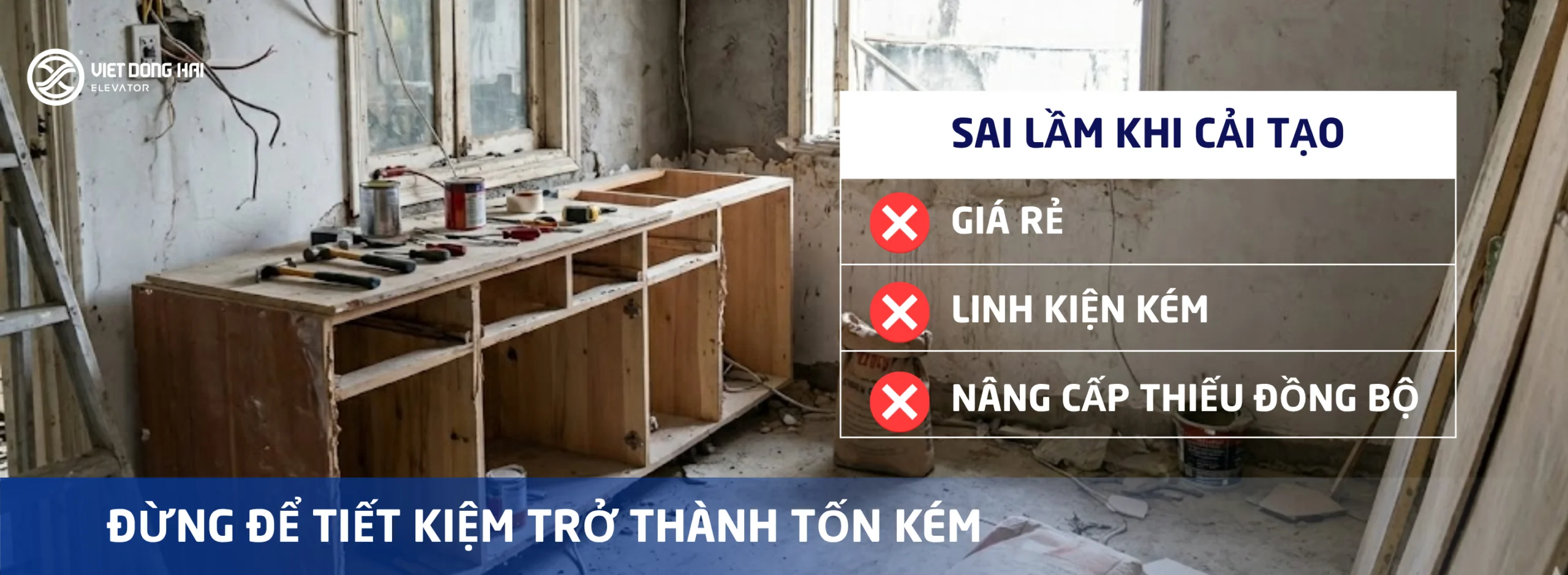 Những sai lầm khi nâng cấp thang máy cần lưu ý