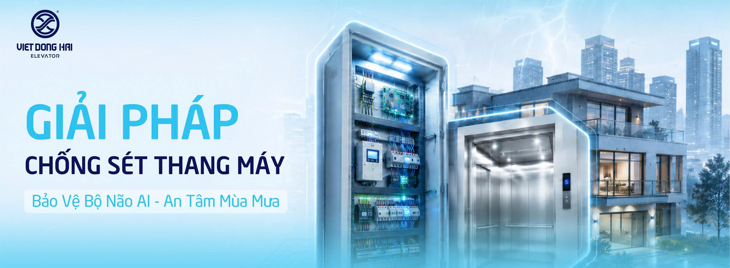 Giải pháp thang máy chống sét TPHCM mùa mưa (An toàn 100%)