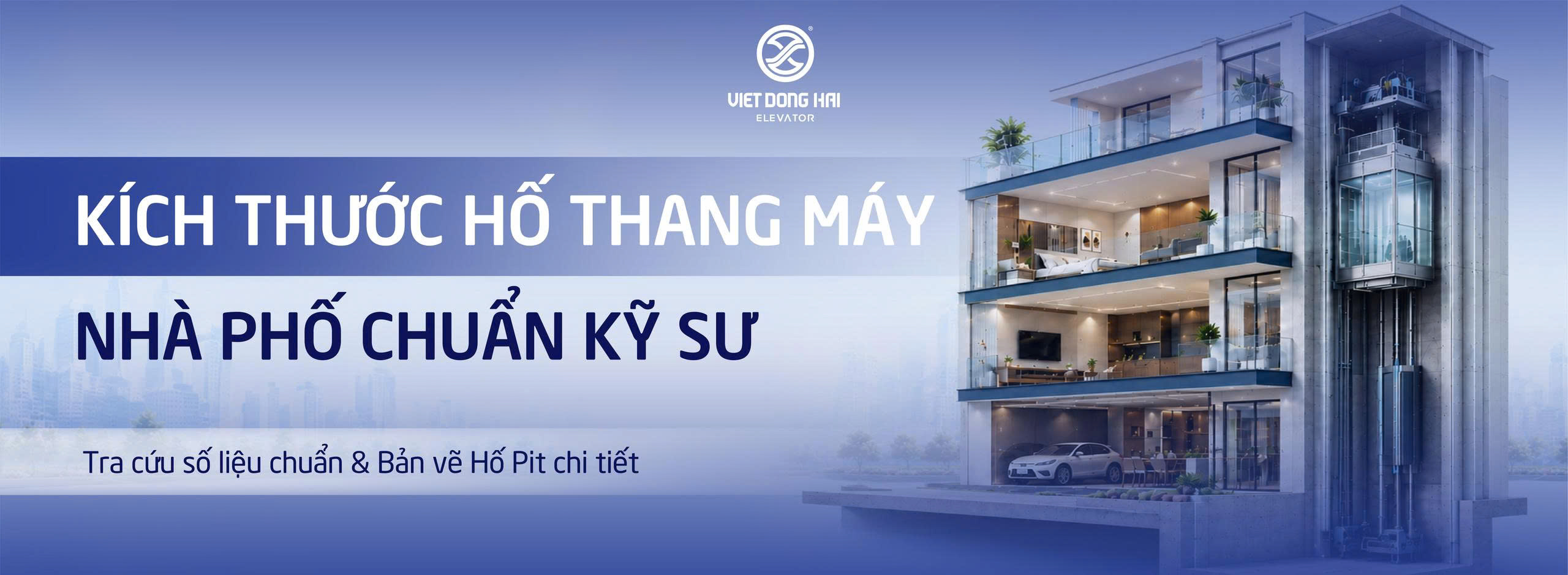 Kích thước hố thang máy nhà phố chuẩn