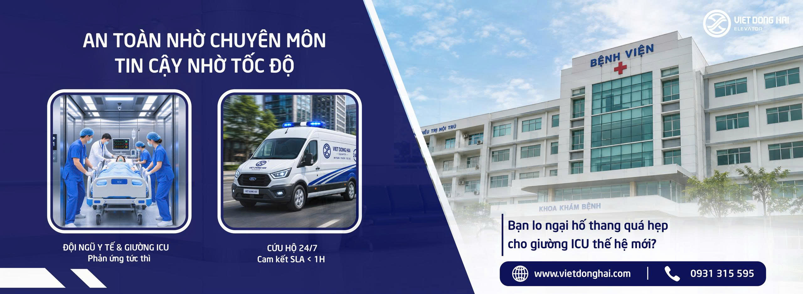 Lắp Đặt Thang Máy Bệnh Viện Tại Việt Đông Hải