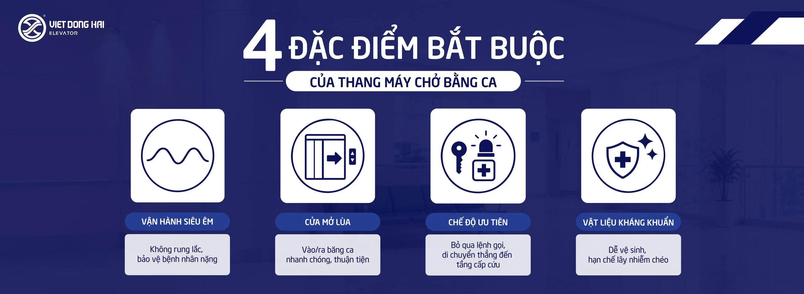 Đặc Điểm Kỹ Thuật Bắt Buộc Của Thang Máy Chở Băng Ca