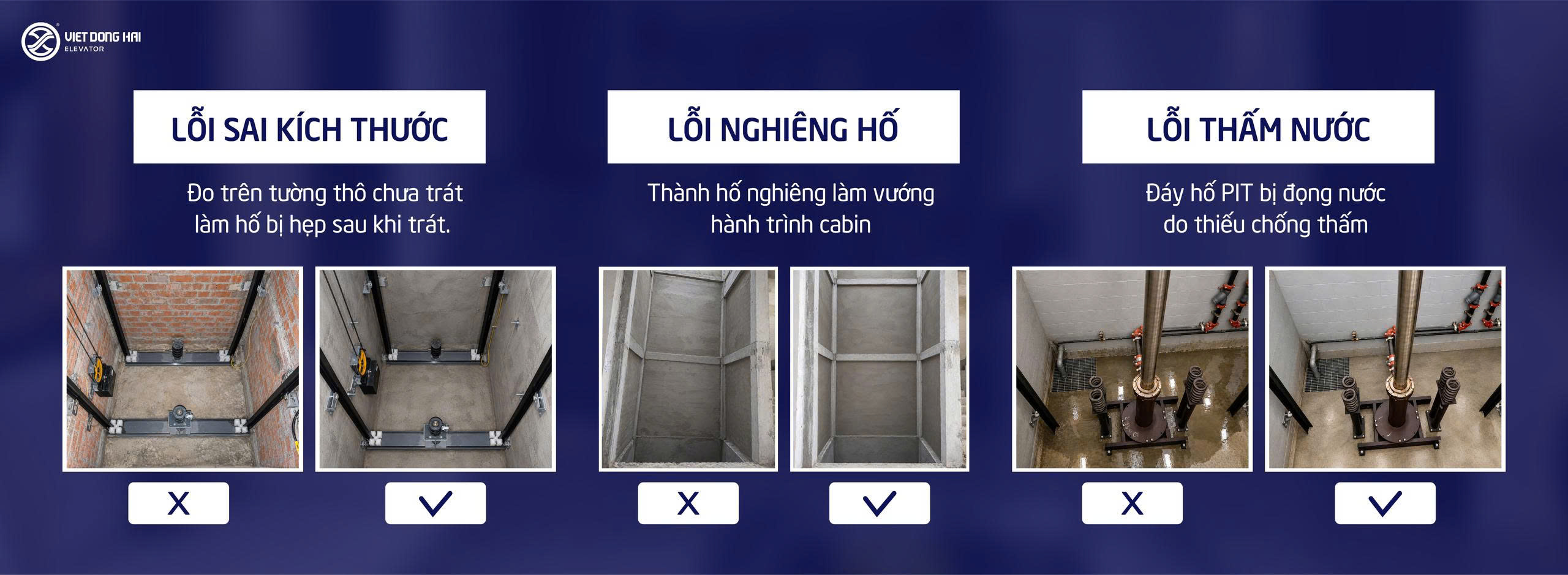 3 lỗi thi công thang máy thường gặp