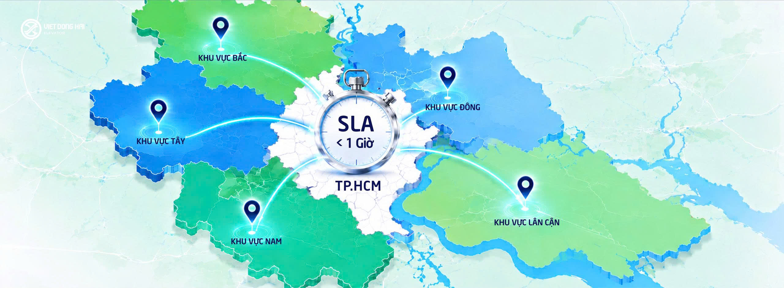 BẢN ĐỒ KHU VỰC PHỤC VỤ & SLA dưới 1H