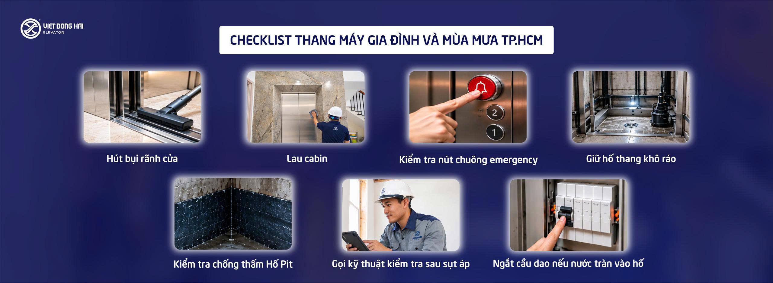 CHECKLIST THANG MÁY GIA ĐÌNH VÀ MÙA MƯA TP.HCM
