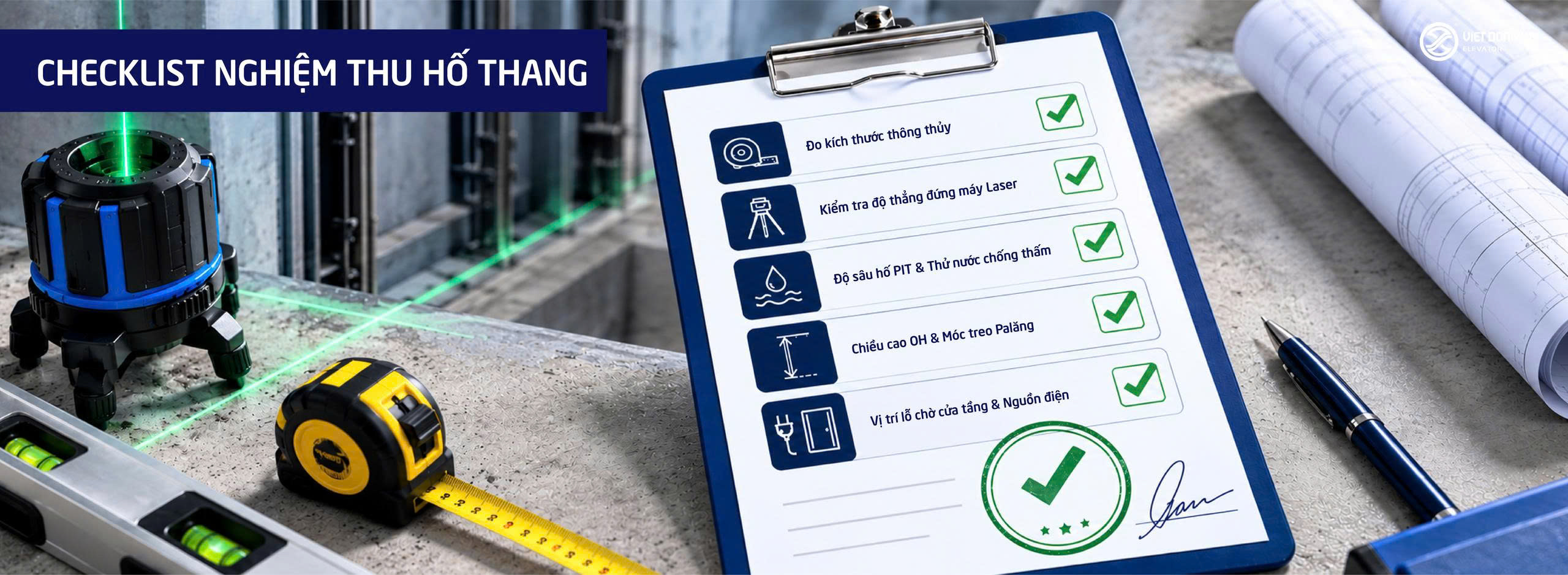 Checklist nghiệm thu hố thang