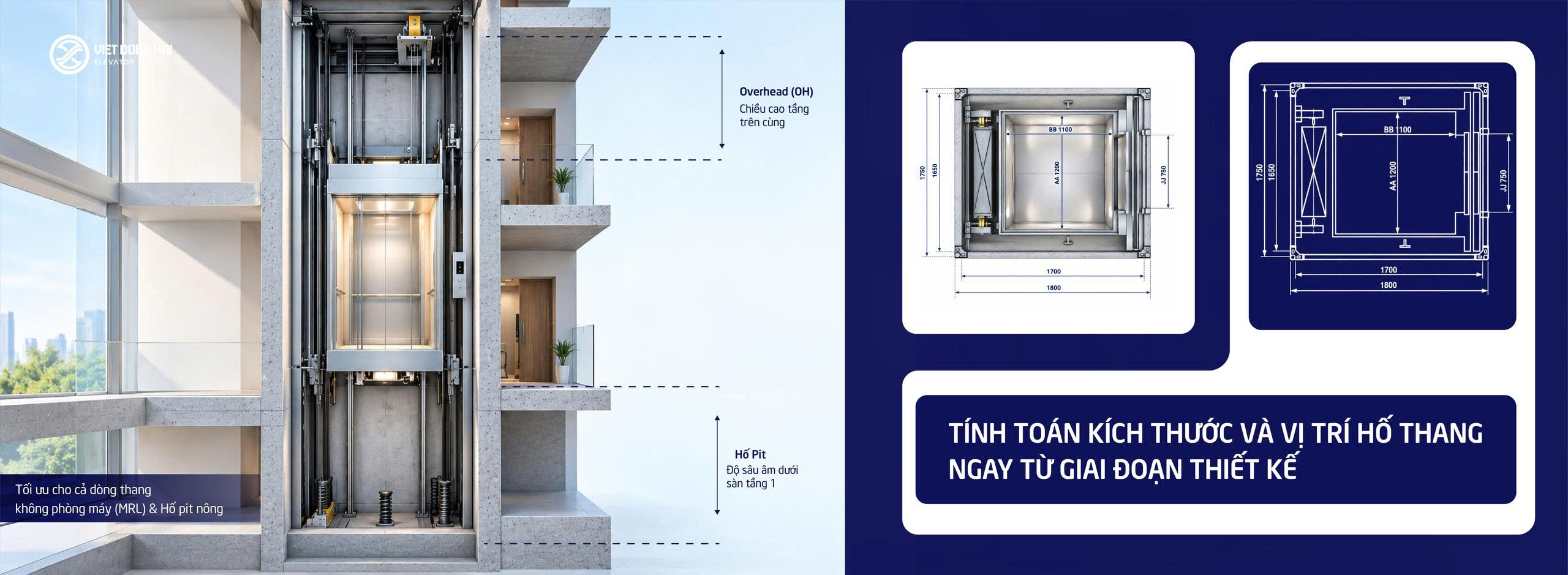 Tính toán kích thước và vị trí hố thang ngay từ giai đoạn thiết kế